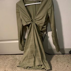 Zara Linen Blend Short Dress